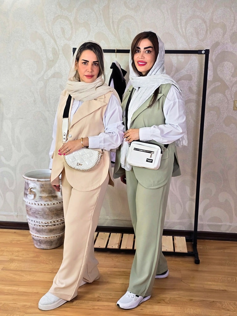 ست سه تیکه مازراتی (شومیز ،شلوار،وست) کد 102