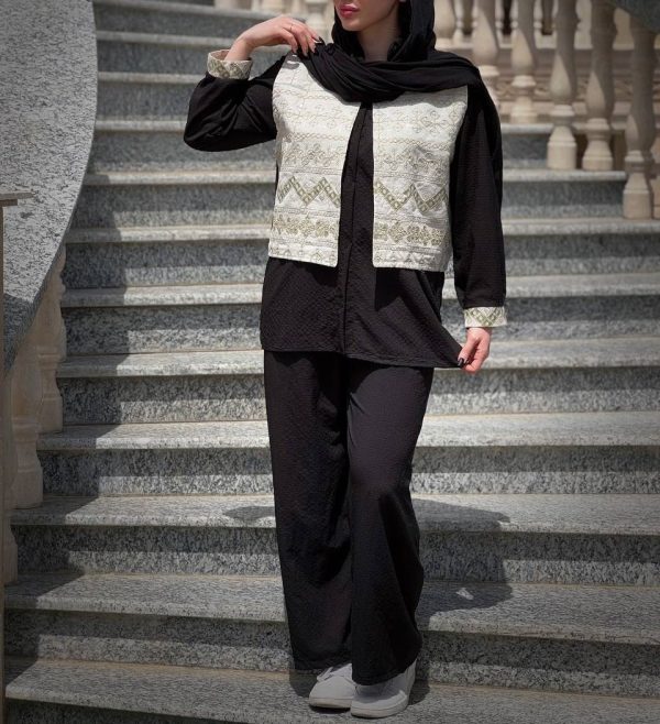 ست سه تیکه سوزن دوزی کد 101 - تصویر 4